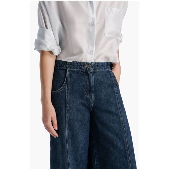 New $525 TWP Dancing in the Dark Wide Leg Trouser Jeans Size 29 - Picture 2 of 6